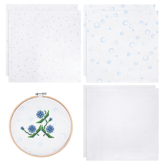 6 шт 3 цвета 11 листы ткани для вышивки крестом, хлопковая ткань для вышивки, для изготовления швейных изделий, квадратный