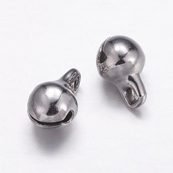 304 Stainless Steel Charms, Round, Small Bell