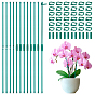 80Pcs Plastic Gardening Support Single Pole Buckle, with 40Pcs Plant Support Stakes and  20Pcs Gardening Support Single Pole Connecting Pipe