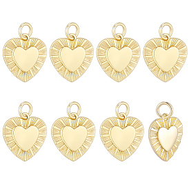 10 латунные подвески шт., сердце прелести, без кадмия, без никеля и без свинца