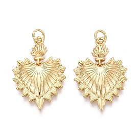 Текстурированные латунные подвески, чары священного сердца