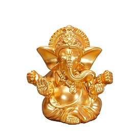 Resin Buddha Statue Display Decoration, for Home Office Desktop Feng Shui Decoration, Elephant