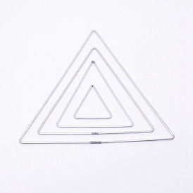 Iron Triangle Linking Rings, for Woven Net/Web with Feather Making Home Wall Decoration