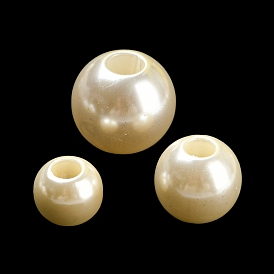 ABS Plastic Imitation Pearl Bead, Round
