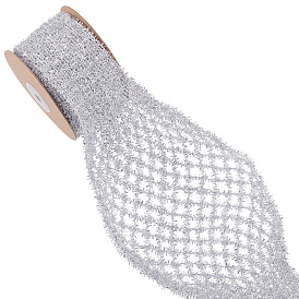 5 метров эластичной блестящей сетчатой ленты, лента из железной проволочной сетки, для украшения рождественской елки, изготовление лука, Подарочная упаковка