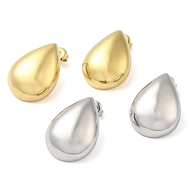 304 Stainless Steel Teardrop Stud Earrings