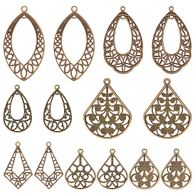 70 шт 7 стили латунные подвески, слезинки