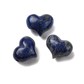 Природный лазурит бисером, толстое сердце