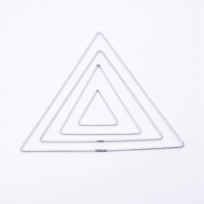 Iron Triangle Linking Rings, for Woven Net/Web with Feather Making Home Wall Decoration