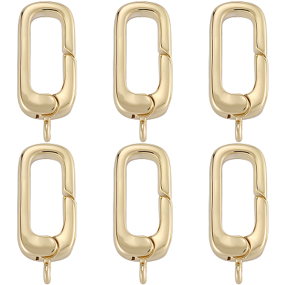 6шт. стойка покрытие латунные пружинные затворные кольца, долговечный, без свинца и без кадмия