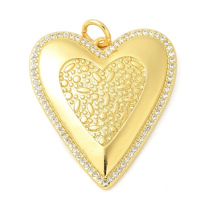 Латунные микро проложить кубического циркония подвески, без кадмия, без никеля и без свинца, сердце прелести, с целью перехода в кольце