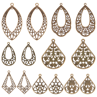 70 шт 7 стили латунные подвески, слезинки
