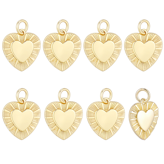 10 латунные подвески шт., сердце прелести, без кадмия, без никеля и без свинца