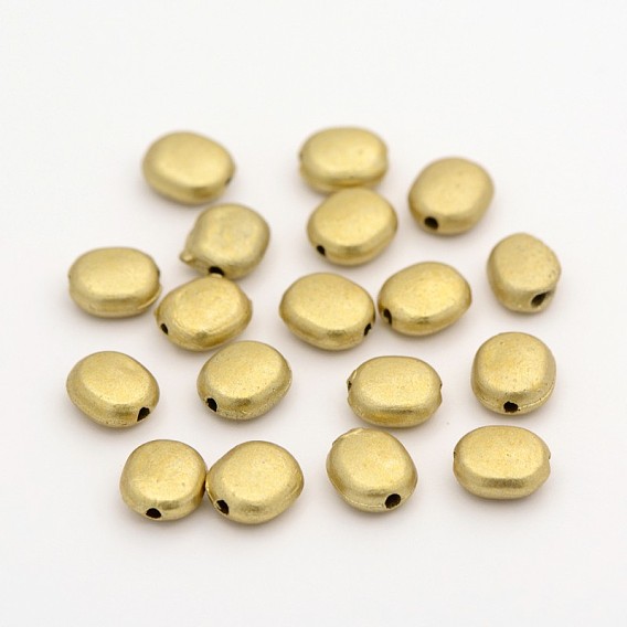 Perles en plastique de style ovale mat, 8x7x4mm, trou: 1.5 mm, environ 5000 pcs / 500 g