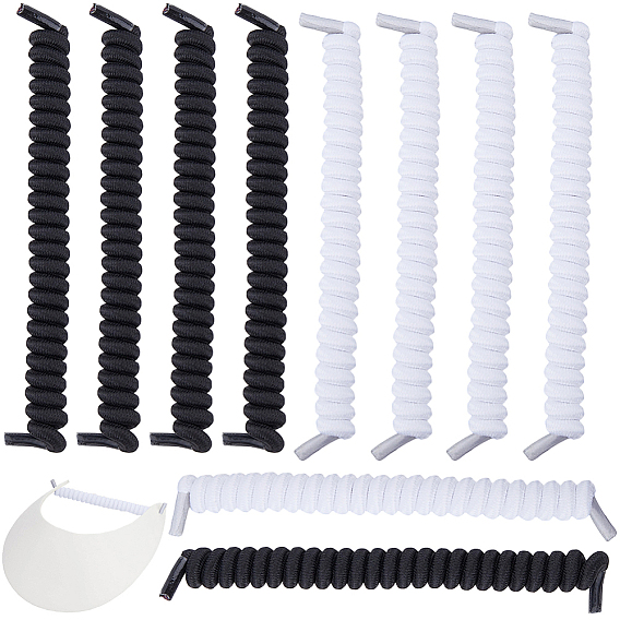 Полиэстеровые вьющиеся шнурки без завязок, пружинные