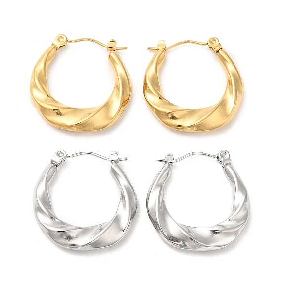 Ионное покрытие (ip) 304 серьги-кольца из нержавеющей стали для женщин