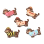 Baking Paint & Printed Alloy Pendants, Dachshund Dog Charms