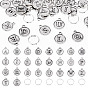 Наборы для изготовления бегунков для молний своими руками, включая 1 сумку в тибетском стиле из цинкового сплава 26 плоские круглые подвески с буквами, 26шт 304 разъемные кольца из нержавеющей стали