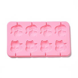 DIY Lollipop Making Food Grade Silicone Molds, Candy Molds, Fox, 8 Cavities