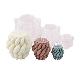 Moules en silicone pour bougies en forme de nœud en laine bricolage, moules de résine, pour la fabrication de bougies parfumées