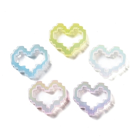 Uv perles acryliques de placage, iridescent, cœur