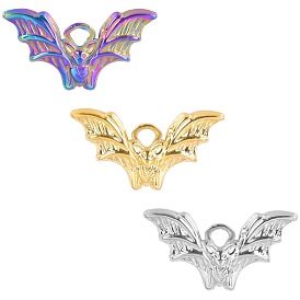 Colorful 18K Stainless Steel Bat Pendant Pendant Necklace Earrings DIY Jewelry Accessories