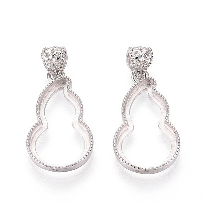 Настройки Серебряный кулон кабошон 925 стерлингов, оправы для чашек в форме тыквы