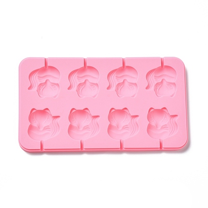 DIY Lollipop Making Food Grade Silicone Molds, Candy Molds, Fox, 8 Cavities