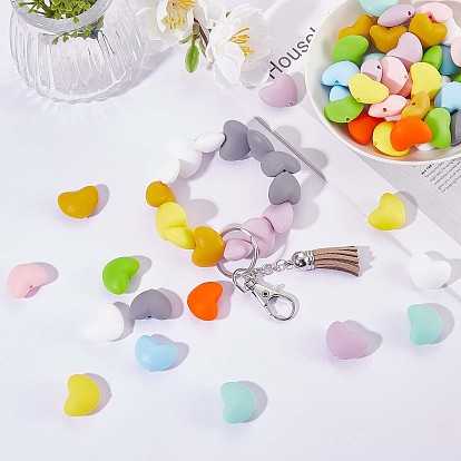 China Factory 100Pcs Heart Silicone Beads for Keychain Making Cute Silicone  Beads Bulk Silicone Bead Kit for Jewelry DIY Craft Making 15.2x20x10mm,  Hole: 2mm in bulk online 
