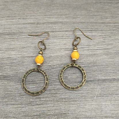 Серьги-подвески из сплава смолы