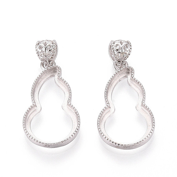 Настройки Серебряный кулон кабошон 925 стерлингов, оправы для чашек в форме тыквы