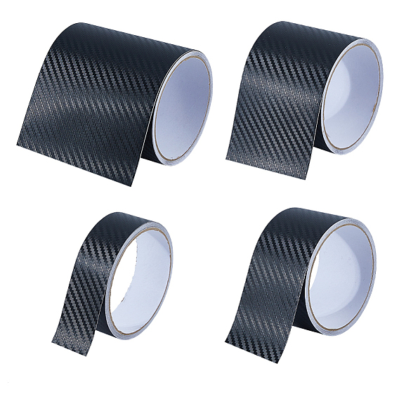 4 Rolls 4 Styles 5M PVC Adhesive Tapes, Car Threshold Strip