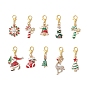 10 шт. рождественские украшения из эмалевого сплава, с карабин-лобстерами , разнообразные