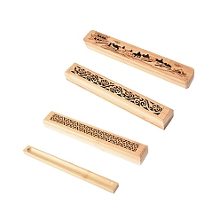 Bamboo Incense Burners, Rectangle Incense Holders Box, Home Office Teahouse Zen Buddhist Supplies