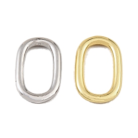 Brass Linking Rings, Oval, Rack Plating, Long-Lasting Plated, Cadmium Free & Lead Free