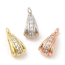 Brass with Cubic Zirconia Pendants, for Women, Lead Free & Cadmium Free, Long-Lasting Plated