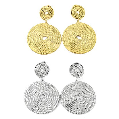 304 из нержавеющей стали болтаться серьги, плоско-круглые