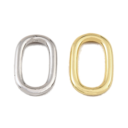 Brass Linking Rings, Oval, Rack Plating, Long-Lasting Plated, Cadmium Free & Lead Free