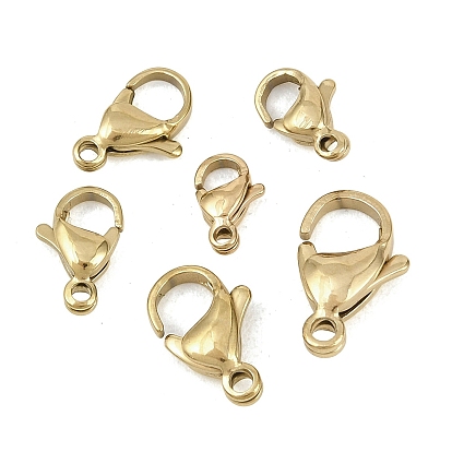 304 нержавеющая сталь застежка когтя омара, зеркальная полировка, ионное покрытие (ip)