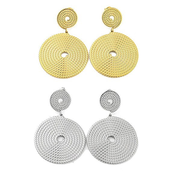 304 из нержавеющей стали болтаться серьги, плоско-круглые