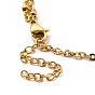 304 Stainless Steel Charm Anklet with Satellite Chains for Women