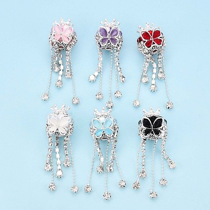 Бабочка и корона сплав горный хрусталь кисточка цепочка подвесные бусины, с акрилом и смолой, фокусные бусины для ручек с бусинами изготовление бижутерии брелок