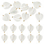 10Pcs Natural Shell Heart Pendants, with 304 Stainless Steel Loops, Seashell Color, Ion Plating(IP)