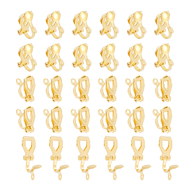 60 латунные серьги-клипсы, с петлями