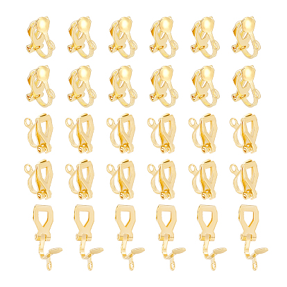 60 латунные серьги-клипсы, с петлями