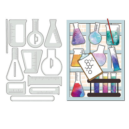 Лабораторная тема трафареты для резки углеродистой стали, для diy scrapbooking, Фотоальбом, декоративная бумага для тиснения, цвет нержавеющей стали