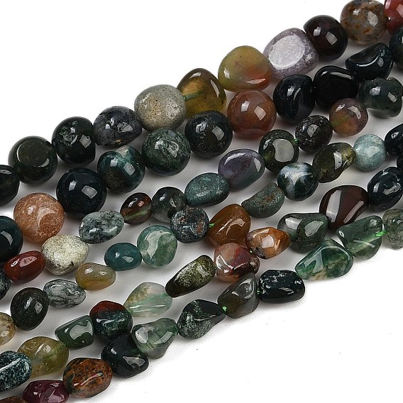 Природного индийского агата бисер нитей, самородки, упавший камень