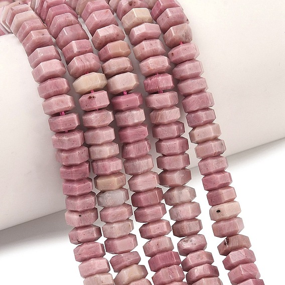 Природные родонит бисер нитей, шестиугольные бусины хейши