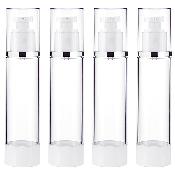 Пустые портативные пластиковые безвоздушные бутылки с насосом, многоразовая вакуумная пресс-бутылка, дорожный контейнер для основы с лосьоном, с крышкой из полипропилена