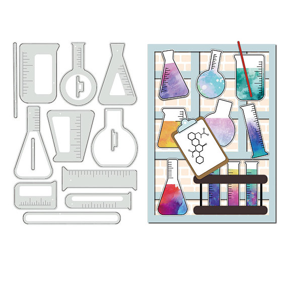 Лабораторная тема трафареты для резки углеродистой стали, для diy scrapbooking, Фотоальбом, декоративная бумага для тиснения, цвет нержавеющей стали